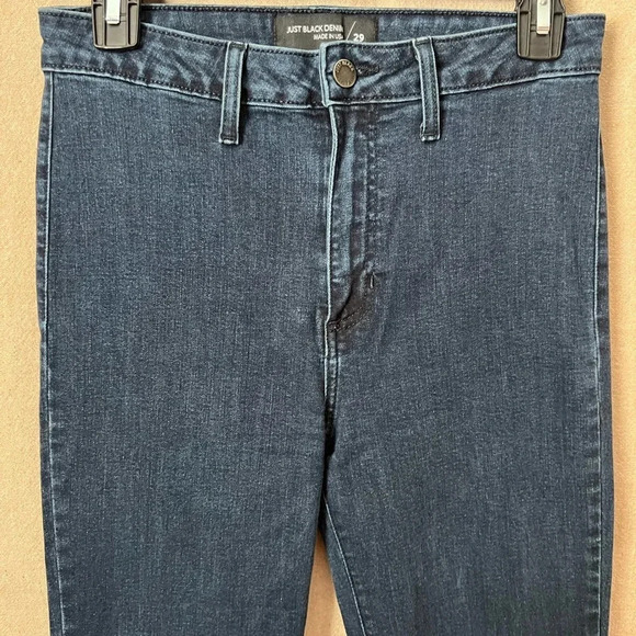Just Black Denim High Rise Wide Leg Flare Bell Bottom Jeans Size 29 - Picture 4 of 14